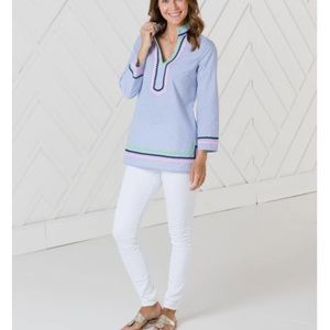 STS Sail to Sable Long Sleeve Tunic Top with Ric-Rac